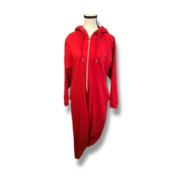 Women’s S Savage X Fenty Goji Berry Red FOREVER SAVAGE HOODED ONESIE S 4 6 - Picture 3 of 16